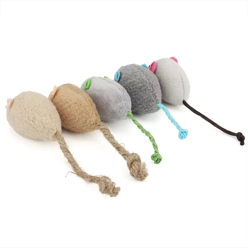 Souris hochet avec herbe à chat (lot de 5) — l'instinct à l'état pur