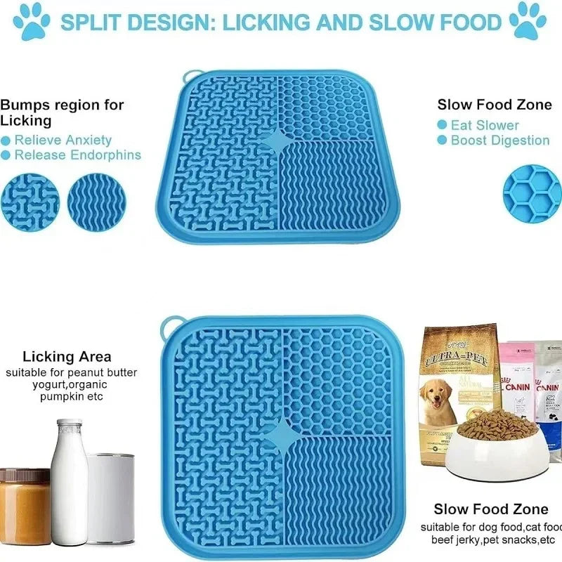 Tapis de léchage en silicone pour chat, lavable au lave-vaisselle