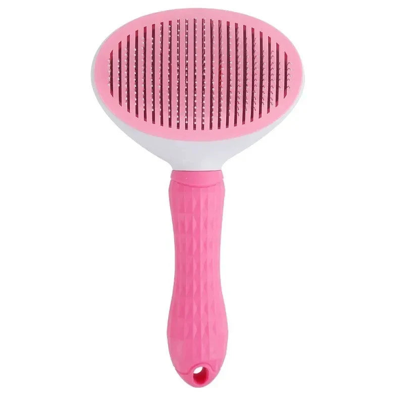 Brosse autonettoyante pour chat — coloris rose