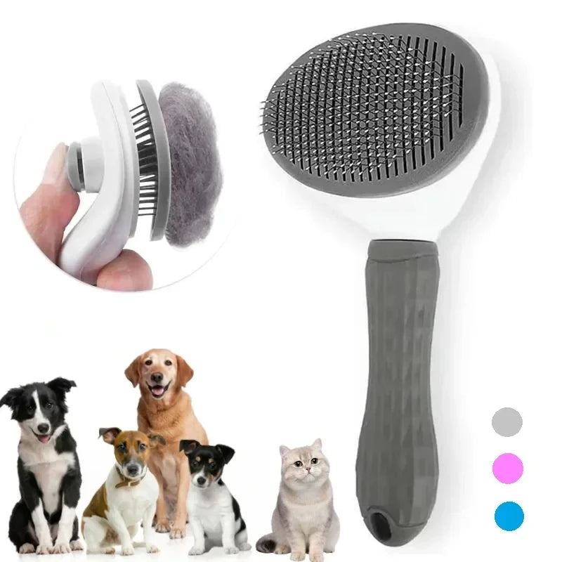 Peigne carde autonettoyant pour chien