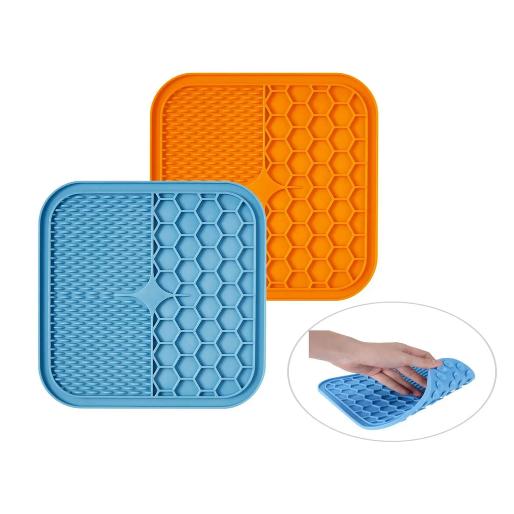 Tapis de léchage chat — détail des reliefs en silicone
