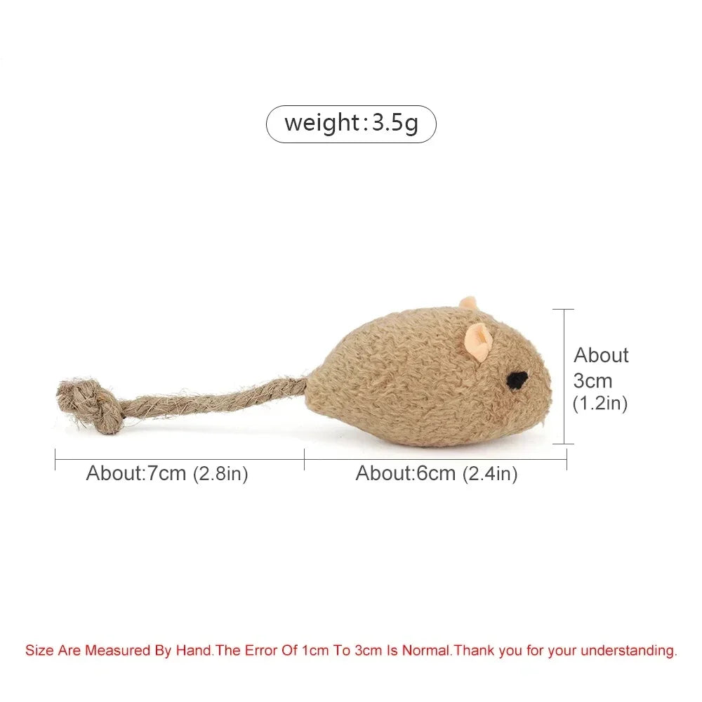 Souris hochet avec herbe à chat (lot de 5) — l'instinct à l'état pur