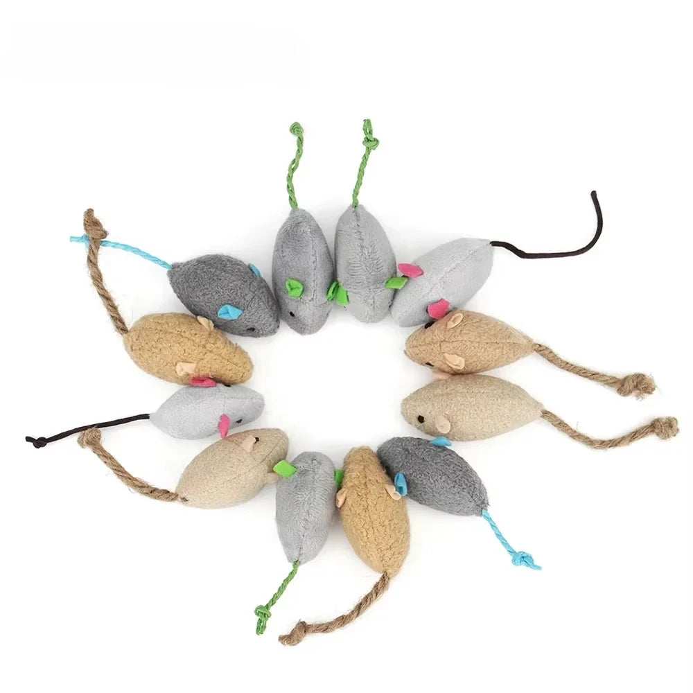 Souris hochet avec herbe à chat (lot de 5) — l'instinct à l'état pur